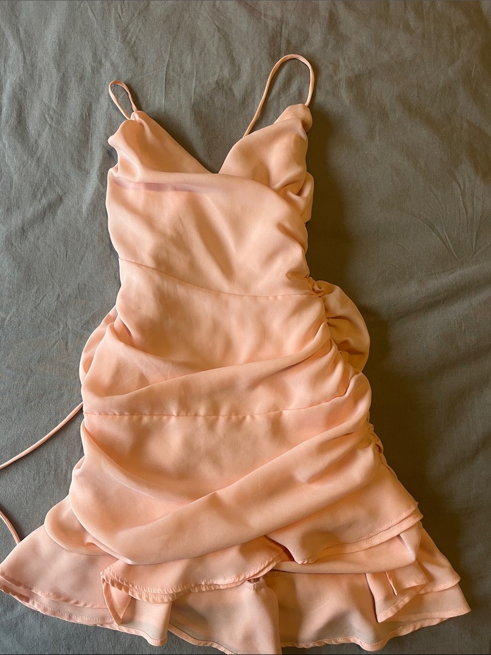 Lucy in the Sky Peach Mini Dress